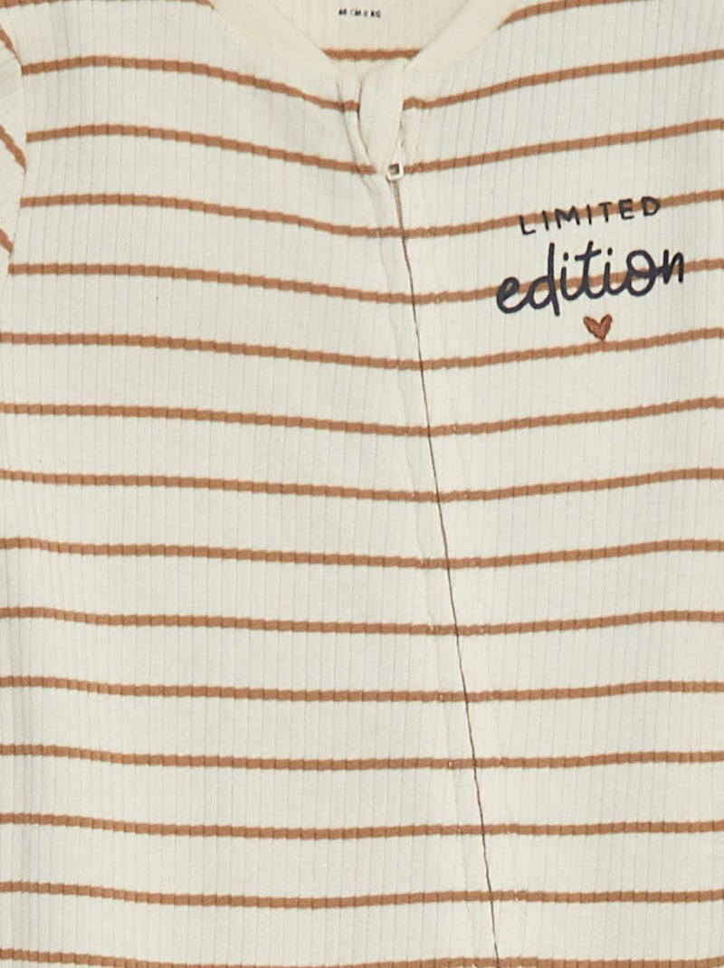 Dors-bien léger côtelé BLANC - Kiabi