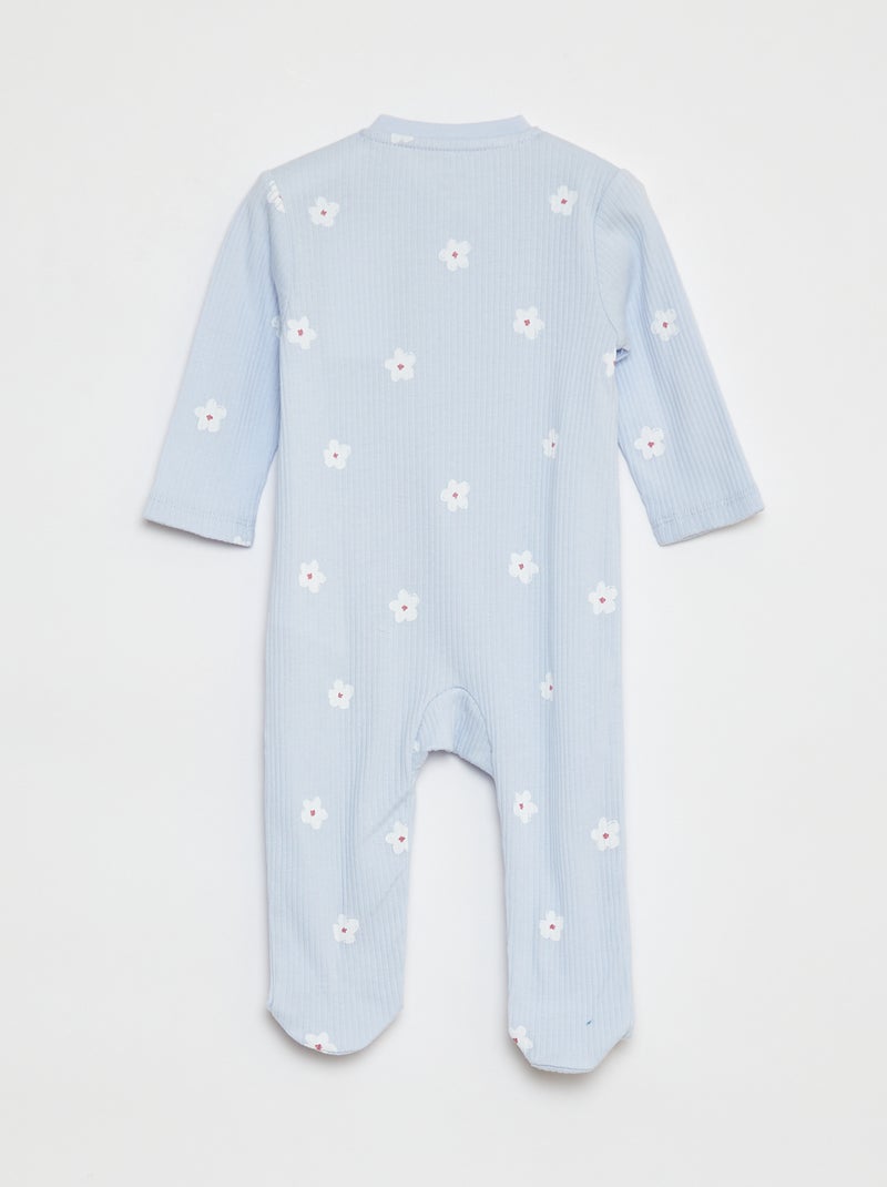 Dors-bien léger côtelé BLEU - Kiabi