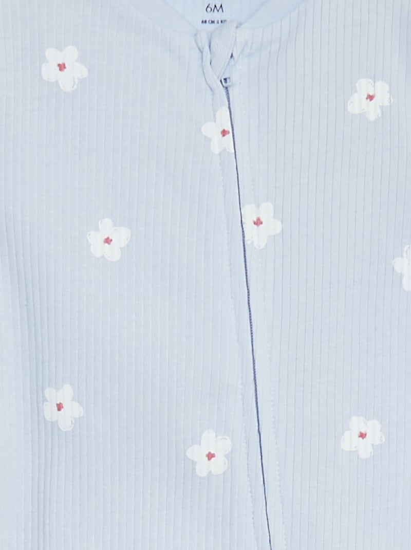 Dors-bien léger côtelé BLEU - Kiabi