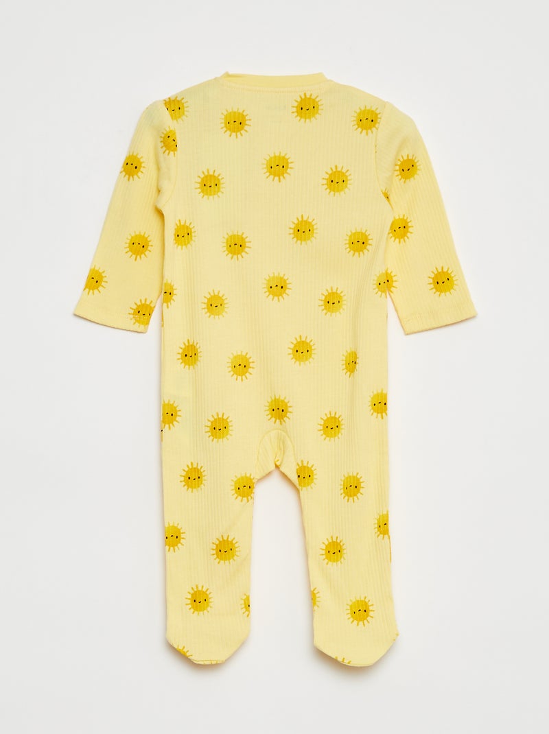 Dors-bien léger côtelé JAUNE - Kiabi