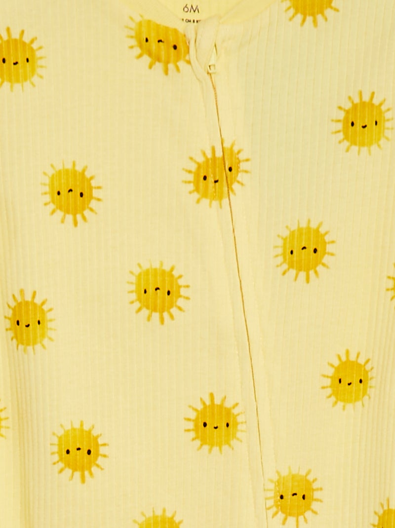 Dors-bien léger côtelé JAUNE - Kiabi