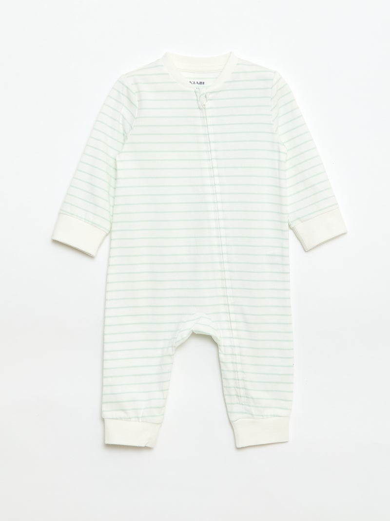 Dors-bien léger côtelé sans pieds Blanc - Kiabi