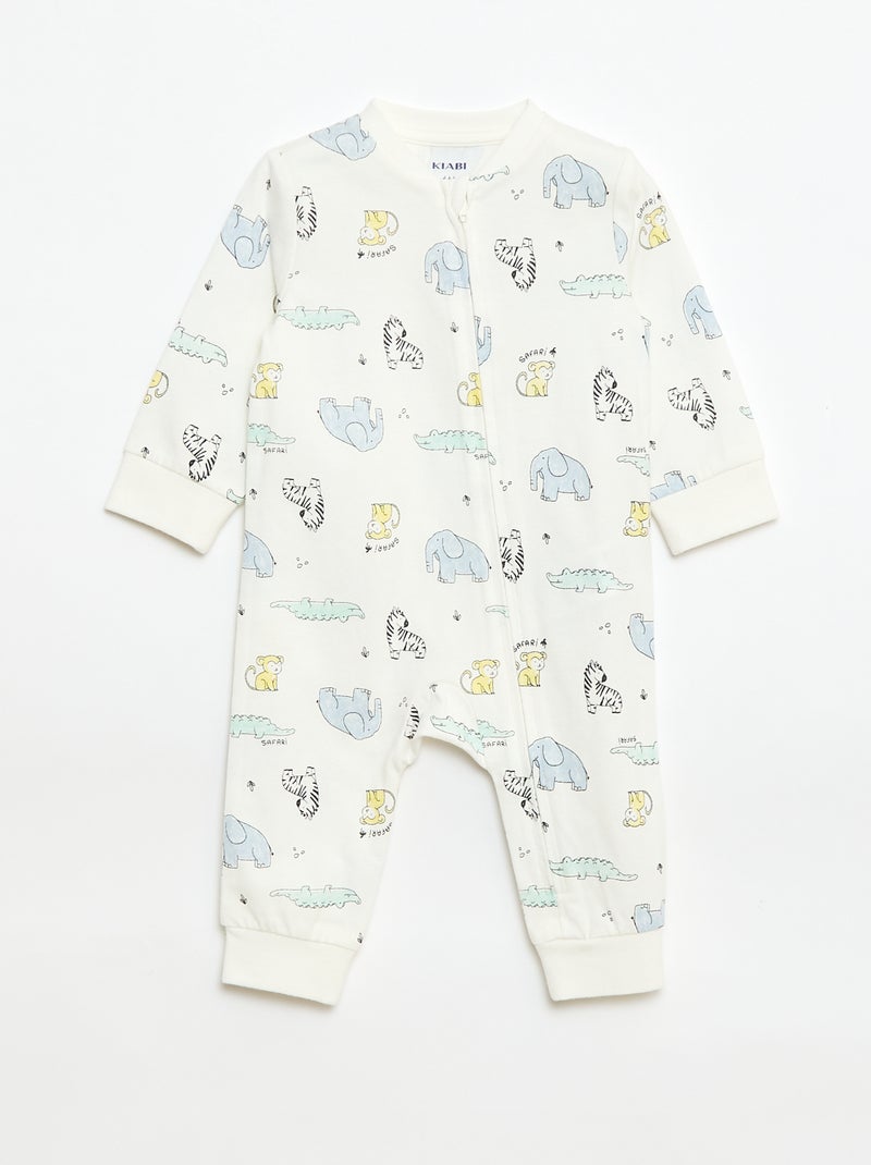 Dors-bien léger côtelé sans pieds Blanc - Kiabi