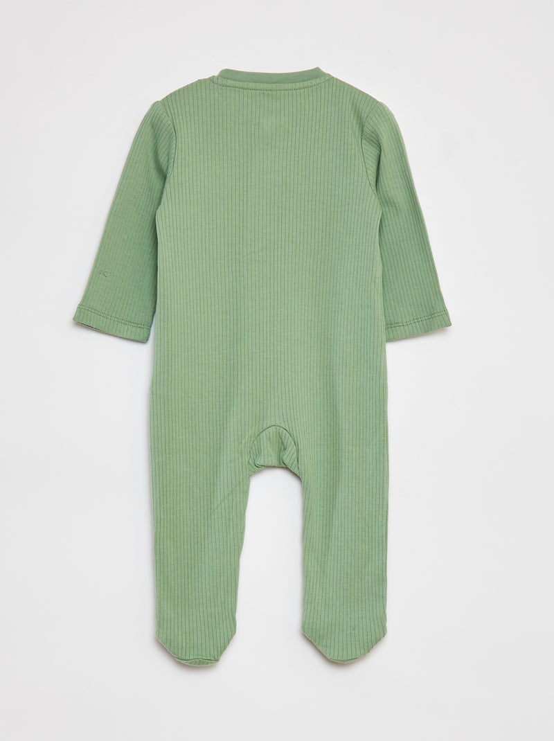 Dors-bien léger côtelé VERT - Kiabi