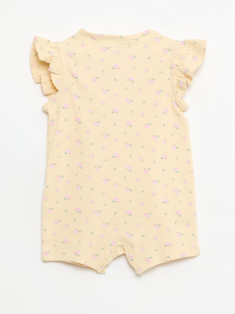 Dors bien léger court volanté en coton Beige - Kiabi