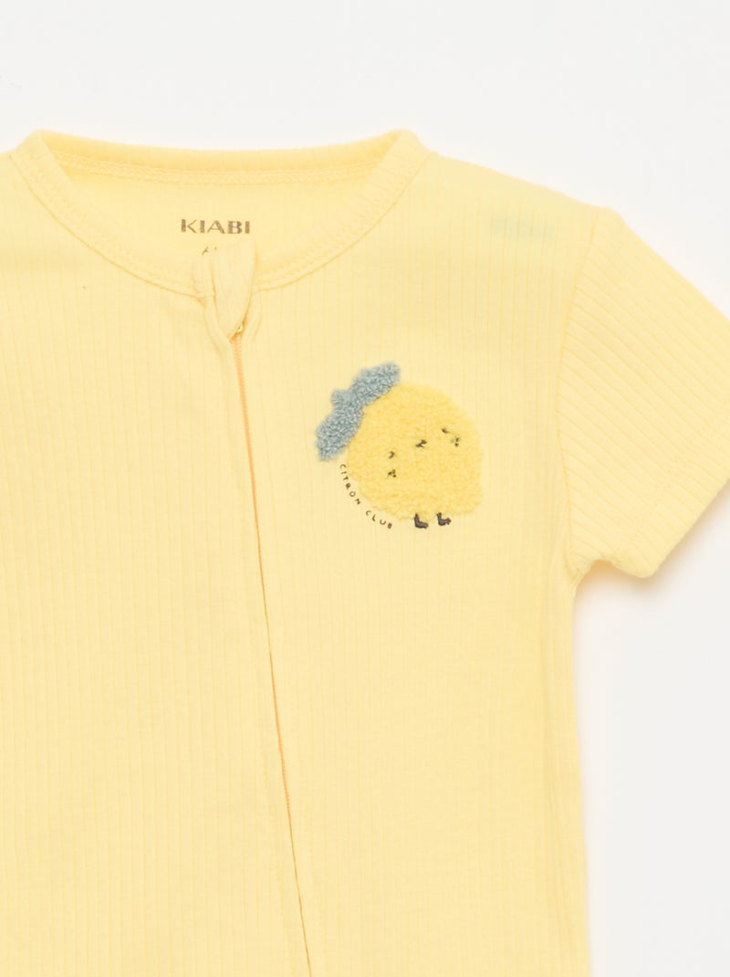 Dors bien léger zippé Jaune - Kiabi