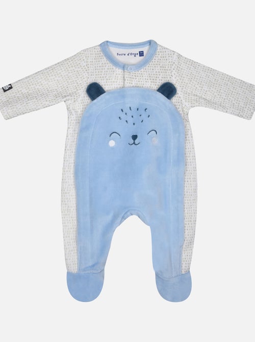 DORS BIEN LORIAN VELOURS RASE OUVERTURE DEVANT NAISSANCE - Kiabi