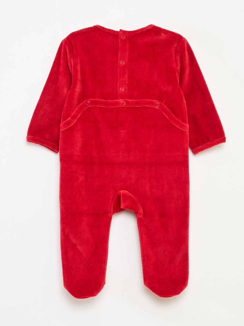 Dors bien lourd Noël 'Disney' 'Stitch' en velours coton Rouge - Kiabi