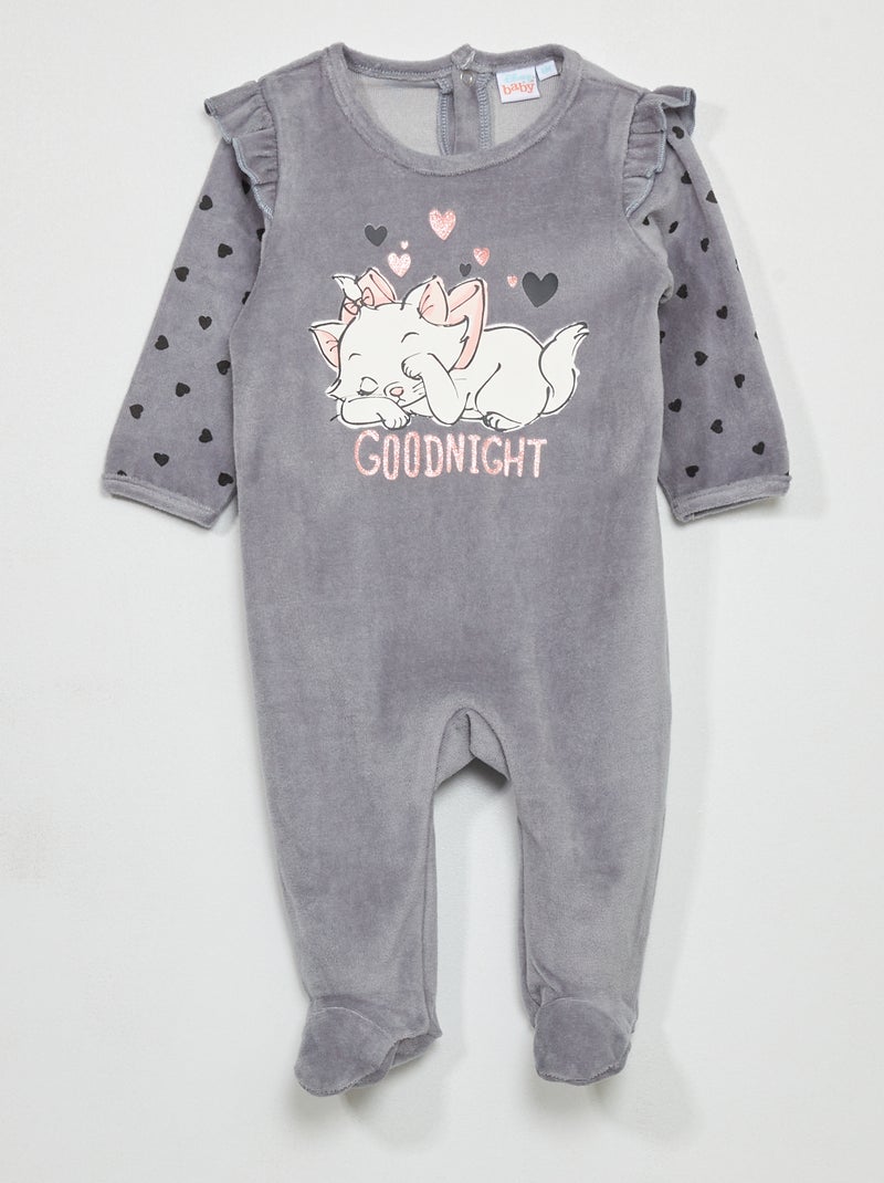 Dors-bien 'Marie' 'Aristochats' 'Disney' velours gris - Kiabi