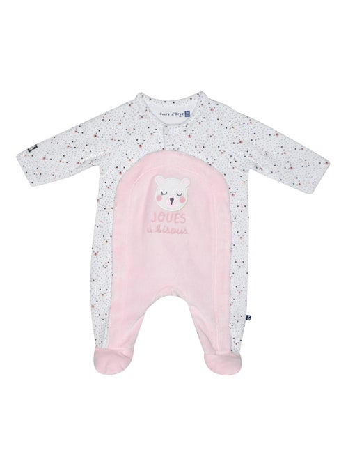 DORS BIEN MELODIE VELOURS RASE OUVERTURE DEVANT NAISSANCE - Kiabi