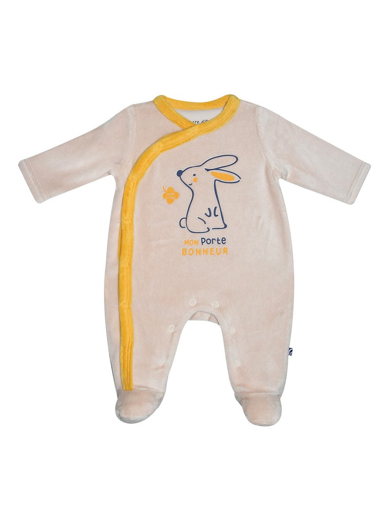 DORS BIEN MICHAL VELOURS RASE OUVERTURE DEVANT NAISSANCE Beige - Kiabi