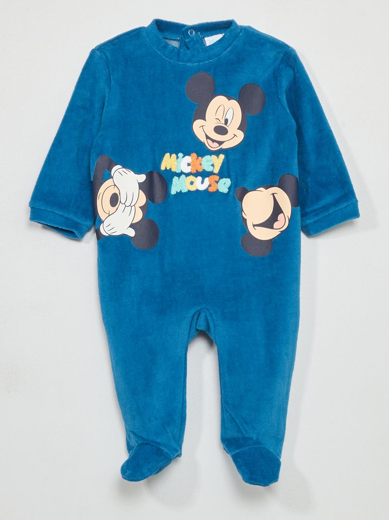 Dors-bien 'Mickey' 'Disney' en velours bleu - Kiabi
