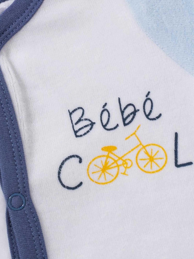 Dors bien  Motif 3 petits coeurs Blanc - Kiabi