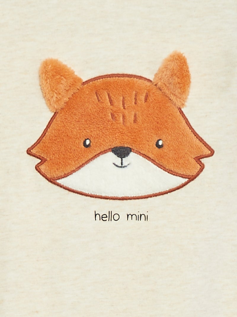 Dors bien 'Renard' avec ouverture pressionnée au dos Beige - Kiabi