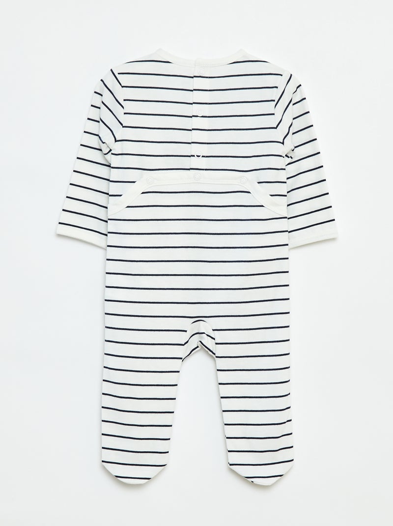 Dors bien 'Renard' avec ouverture pressionnée au dos Blanc - Kiabi