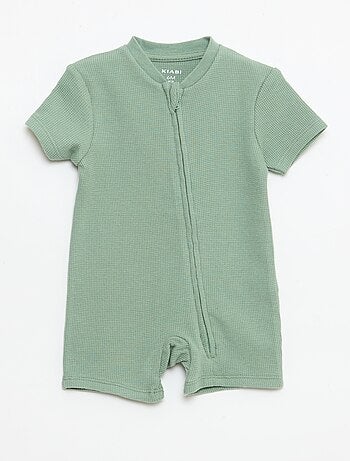 Dors bien style nid d'abeille uni zippé