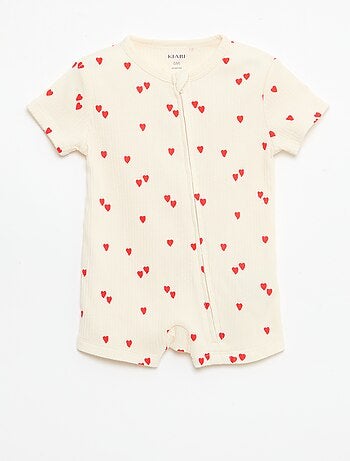 Dors bien zippé léger manches courtes all-over