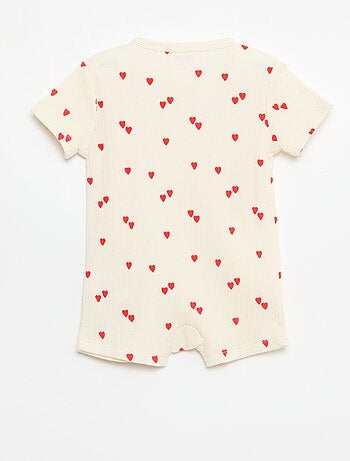 Dors bien zippé léger manches courtes all-over