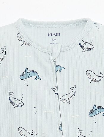 Dors bien zippé léger manches courtes all-over