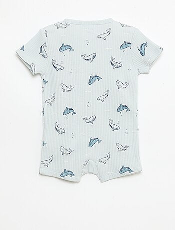 Dors bien zippé léger manches courtes all-over