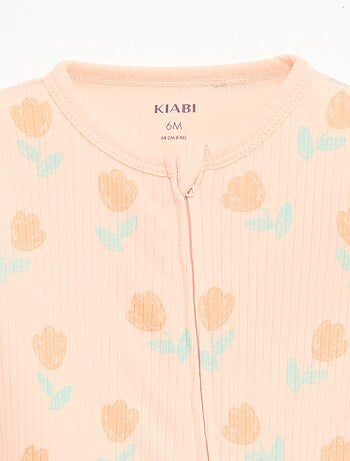 Dors bien zippé léger manches courtes all-over