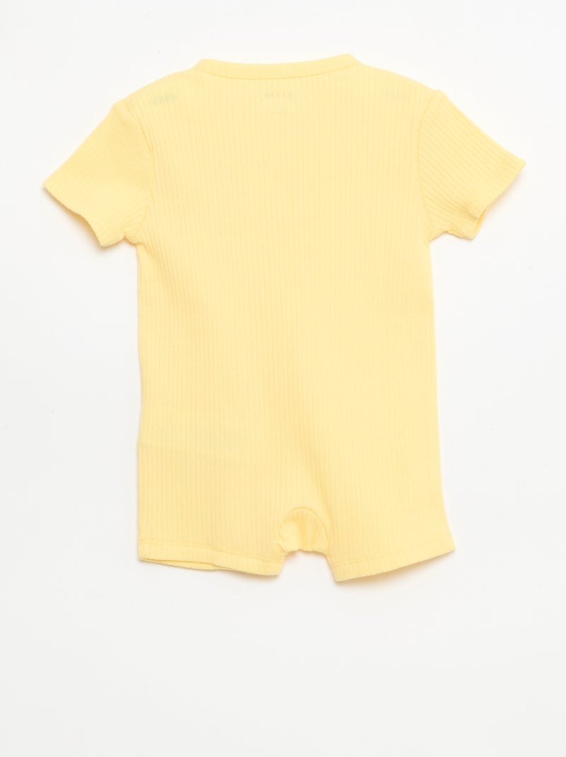 Dors bien zippé léger manches courtes Jaune - Kiabi
