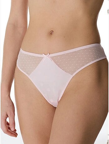 Dot satin slip brésilien penti