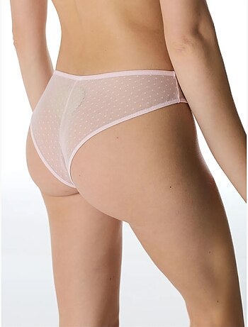Dot satin slip brésilien penti