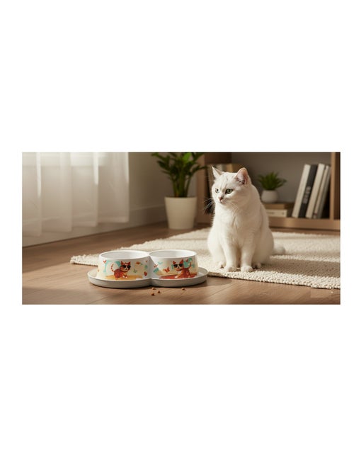 Double gamelle Chat au soleil - Kiabi