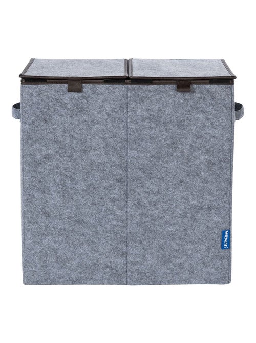 Double panier à linge en feutrine Scandi - L. 52 x H. 54 cm - Kiabi
