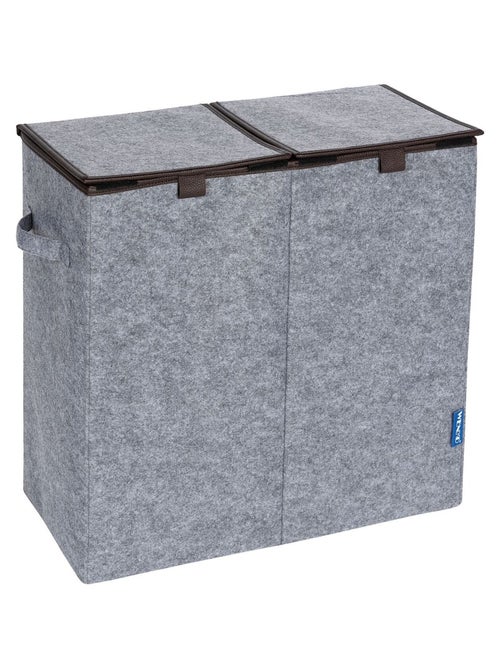 Double panier à linge en feutrine SCANDI - Kiabi
