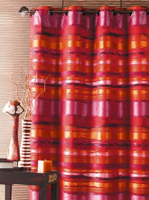 Double Rideau ameublement Jacquard rayés - Kiabi