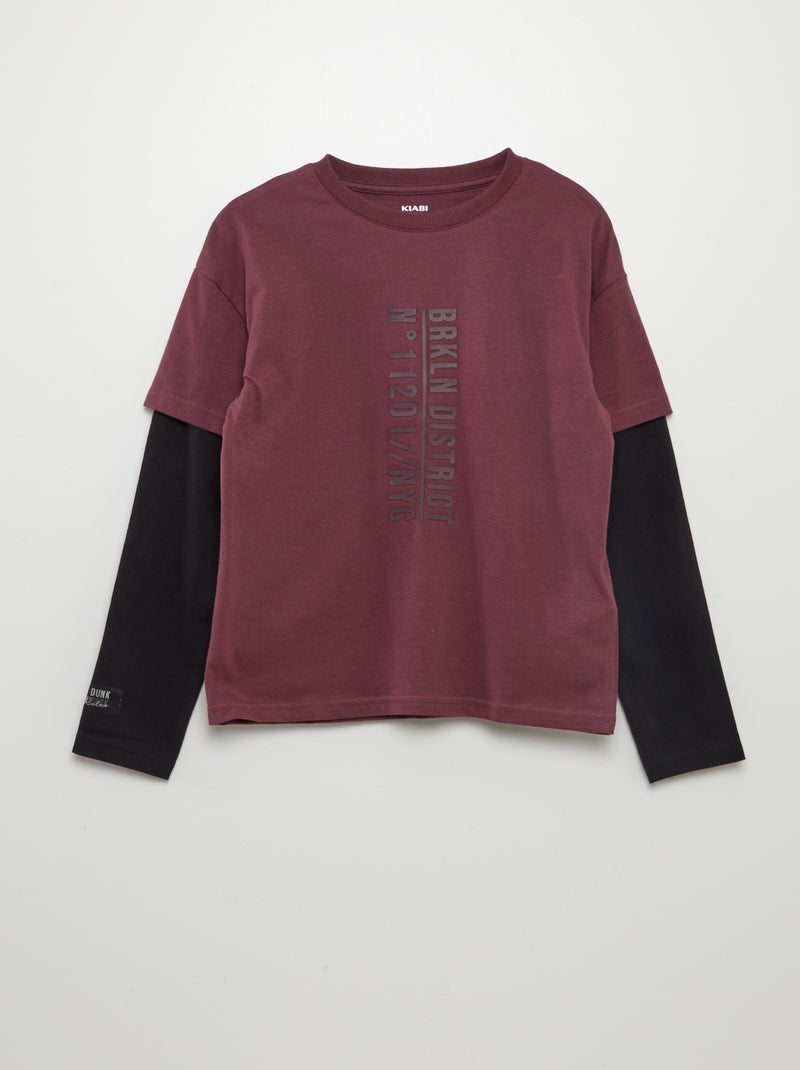 Double t-shirt Violet - Kiabi
