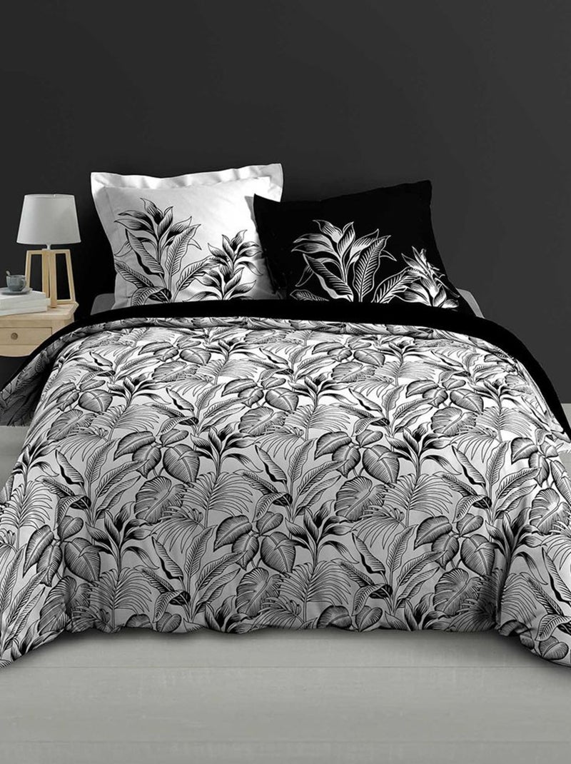 Douceur d'Intérieur - Housse de couette + 2 taies d'oreiller Cabana Noir Noir - Kiabi