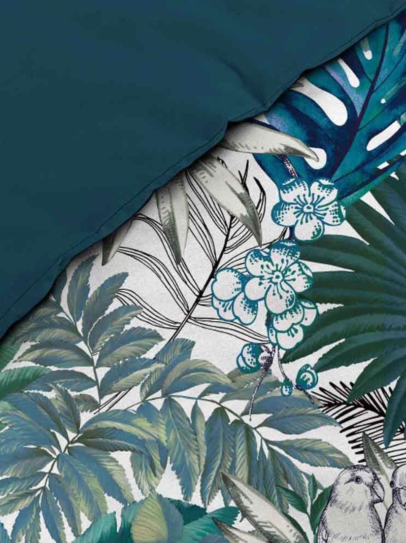 Douceur d'Intérieur - Housse de couette + 2 taies d'oreiller Colibri Vert - Kiabi