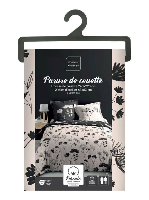 Douceur d'Intérieur - Housse de couette + 2 taies d'oreiller Iris - Kiabi Douceur d'Intérieur - Housse de couette + 2 taies d'oreiller Iris - Kiabi