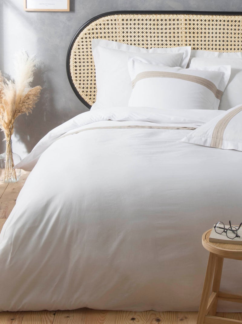 Douceur d'Intérieur - Housse de couette + 2 taies d'oreiller Laly Blanc - Kiabi
