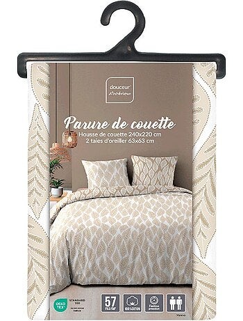 Douceur d'Intérieur - Housse de couette + 2 taies d'oreiller Mareva