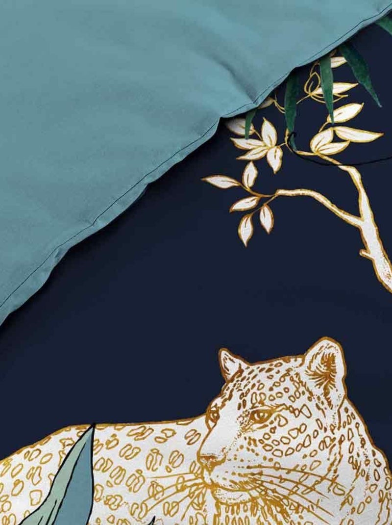 Douceur d'Intérieur - Housse de couette + 2 taies d'oreiller Mistic Bleu - Kiabi