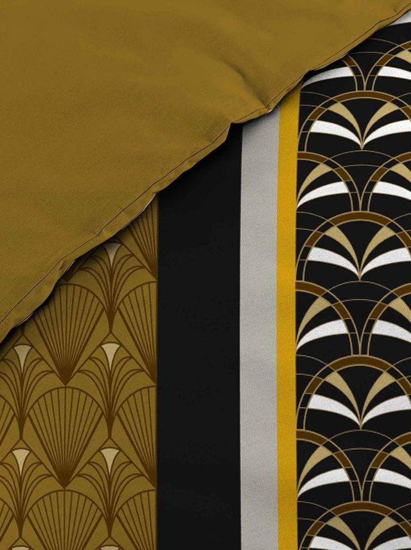 Douceur d'Intérieur - Housse de couette + 2 taies d'oreiller Smarty Moutarde - Kiabi