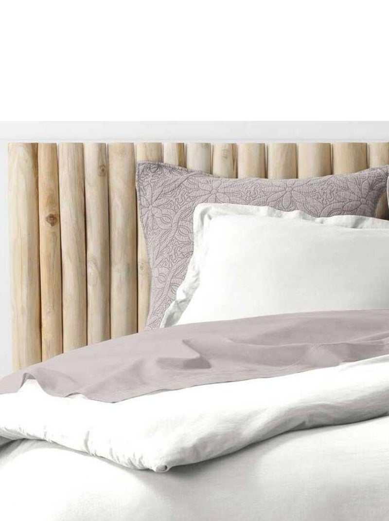 Douceur d'Intérieur - Housse de couette + 2 taies d'oreiller Stonalia Blanc - Kiabi
