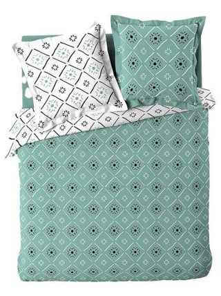 Douceur d'Intérieur - Housse de couette + 2 taies d'oreiller Tahina