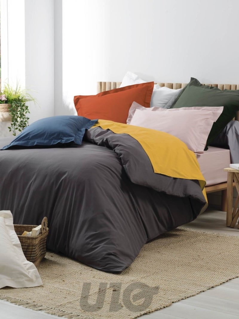 Douceur d'Intérieur - Housse de couette Percaline Jaune foncé - Kiabi