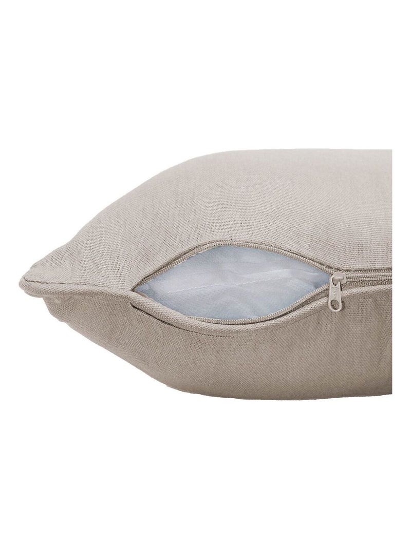 Douceur d'Intérieur - Housse de coussin déco Panama Blanc cassé - Kiabi