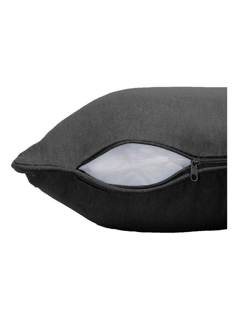 Douceur d'Intérieur - Housse de coussin déco Panama Gris foncé - Kiabi