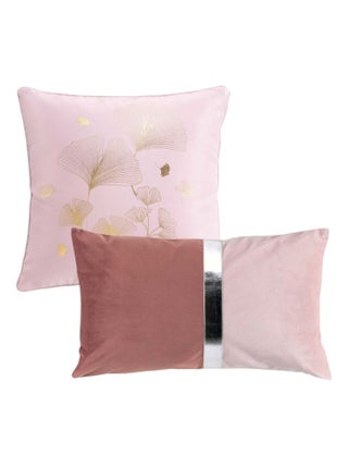 Douceur d'Intérieur - Lot de 2 coussins Bloomy Blushy