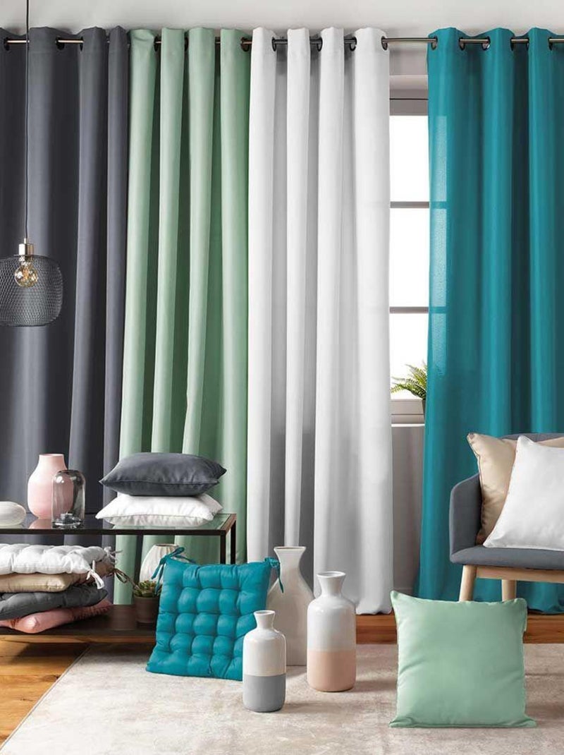 Douceur d'Intérieur - Lot de 2 rideaux Essentiel Blanc - Kiabi