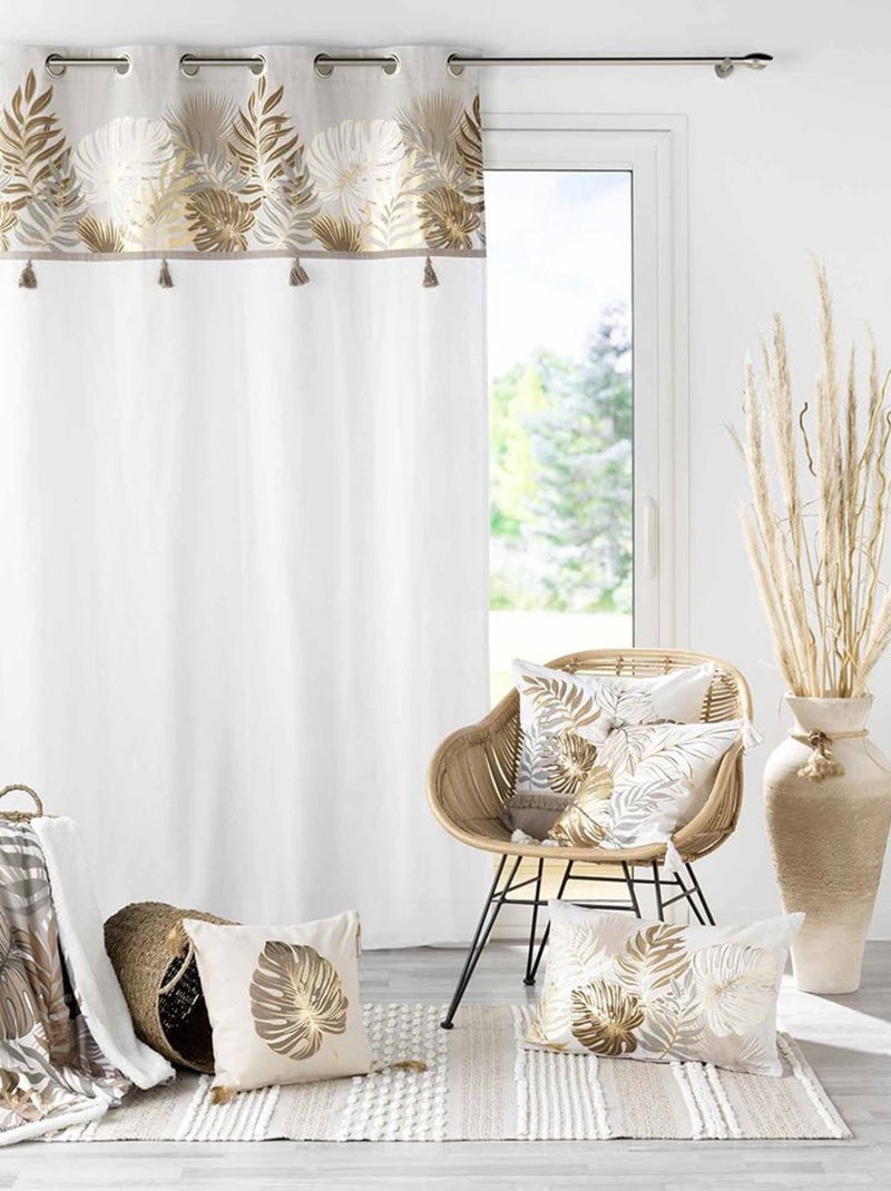 Douceur d'Intérieur - Lot de 2 rideaux Mogador Beige - Kiabi
