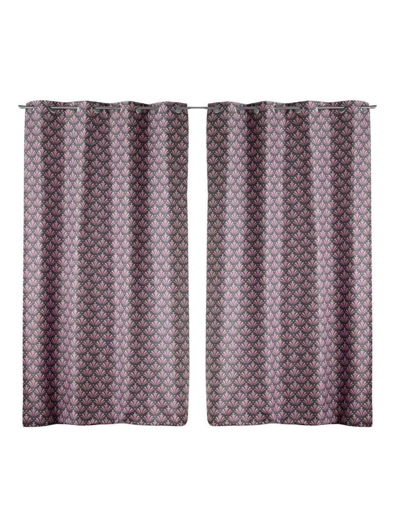 Douceur d'Intérieur - Lot de 2 rideaux Surya Gris - Kiabi