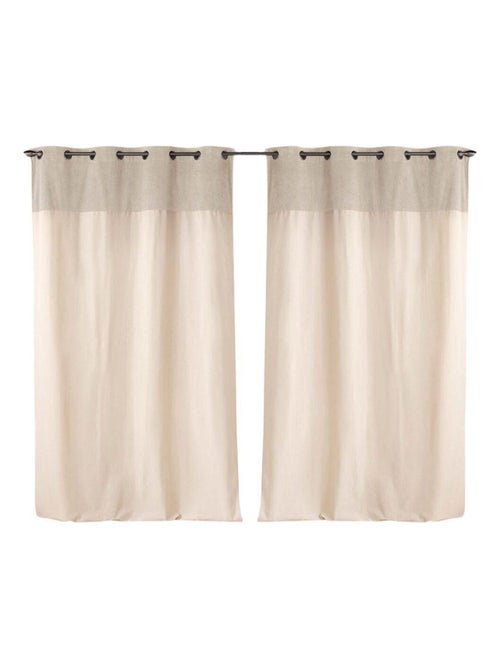 Douceur d'Intérieur - Lot de 2 rideaux Tessa Top Bouclette - Kiabi
